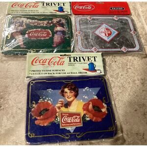 Lot of 3 New Coca-Cola Brand ~TRIVETS